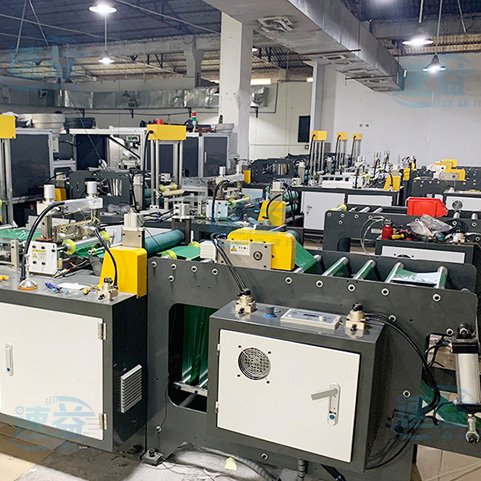 Automatic garbage bag making machine production site